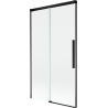 Mexen Rox parawan nawannowy 2-skrzydłowy rozsuwany 100 x 150 cm, transparent, czarny - 8C9-100-001-70-00
