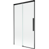 Mexen Rox uitschuifbaar badscherm met 2 panelen 100 x 150 cm, transparant, zwart - 8C9-100-001-70-00