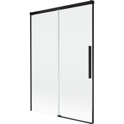 Mexen Rox 2-osaline vanni ekraan, lükatav, 120 x 150 cm, läbipaistev, must - 8C9-120-001-70-00