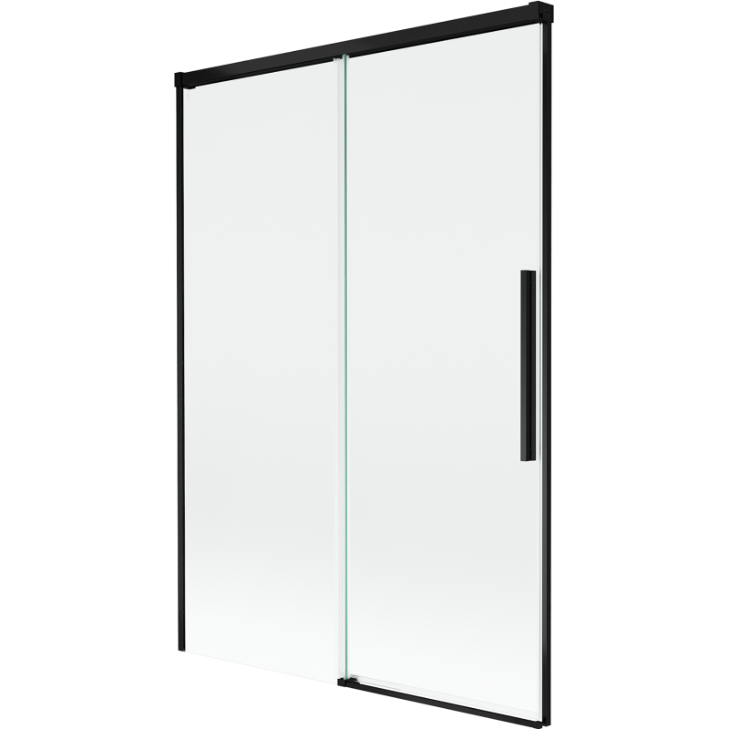 Mexen Rox Badewannenabtrennung 2-flügelig verschiebbar 120 x 150 cm, transparent, schwarz - 8C9-120-001-70-00