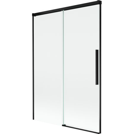Mexen Rox parawan nawannowy 2-skrzydłowy rozsuwany 120 x 150 cm, transparent, czarny - 8C9-120-001-70-00