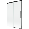 Mexen Rox Badewannenabtrennung 2-flügelig verschiebbar 120 x 150 cm, transparent, schwarz - 8C9-120-001-70-00