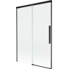 Mexen Rox parawan nawannowy 2-skrzydłowy rozsuwany 120 x 150 cm, transparent, czarny - 8C9-120-001-70-00