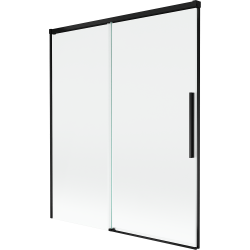 Mexen Rox pare-douche pour baignoire à 2 volets coulissants 140 x 150 cm, transparent, noir - 8C9-140-001-70-00