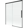 Mexen Rox Badewannenfaltwand 2-flügelig schiebbar 140 x 150 cm, transparent, schwarz - 8C9-140-001-70-00