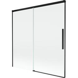Mexen Rox kahe tiivaga vannisklaas 160 x 150 cm, läbipaistev, must - 8C9-160-001-70-00