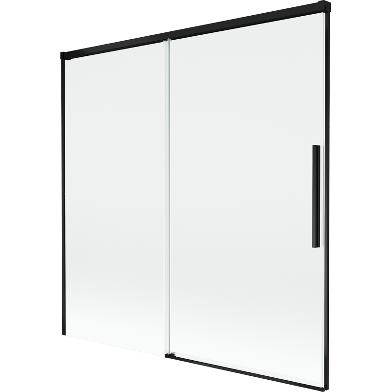 Mexen Rox paroi de douche 2 volets coulissante 160 x 150 cm, transparent, noir - 8C9-160-001-70-00