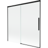 Mexen Rox zweiflügelige Badewannenfaltwand, verschiebbar 160 x 150 cm, transparent, schwarz - 8C9-160-001-70-00