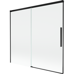 Mexen Rox kaksisiipinen liukulasi kylpyhuoneeseen 170 x 150 cm, läpinäkyvä, musta - 8C9-170-001-70-00