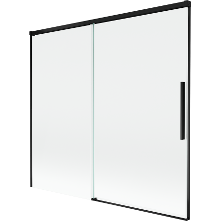 Mexen Rox parawan nawannowy 2-skrzydłowy rozsuwany 170 x 150 cm, transparent, czarny - 8C9-170-001-70-00
