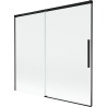 Mexen Rox parawan nawannowy 2-skrzydłowy rozsuwany 170 x 150 cm, transparent, czarny - 8C9-170-001-70-00
