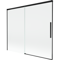 Mexen Rox 2-panel sliding shower screen 180 x 150 cm, transparent, black - 8C9-180-001-70-00