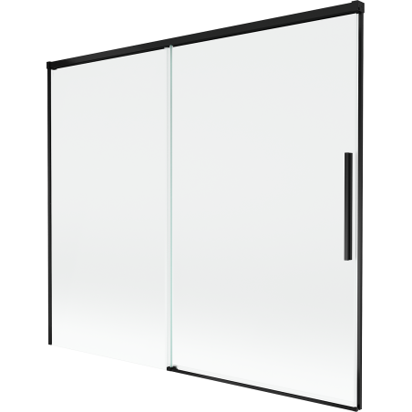 Mexen Rox 2-panel sliding shower screen 180 x 150 cm, transparent, black - 8C9-180-001-70-00