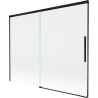 Mexen Rox, 2-flügelige, verschiebbare Badewannenabtrennung 190 x 150 cm, transparent, schwarz - 8C9-190-001-70-00