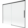 Mexen Rox parawan nawannowy 2-skrzydłowy rozsuwany 190 x 150 cm, transparent, czarny - 8C9-190-001-70-00