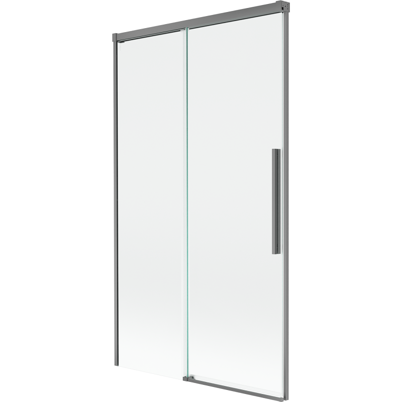 Mexen Rox 2-flügelige, verschiebbare Badewannenabtrennung 100 x 150 cm, transparent, Gun Metal - 8C9-100-001-95-00