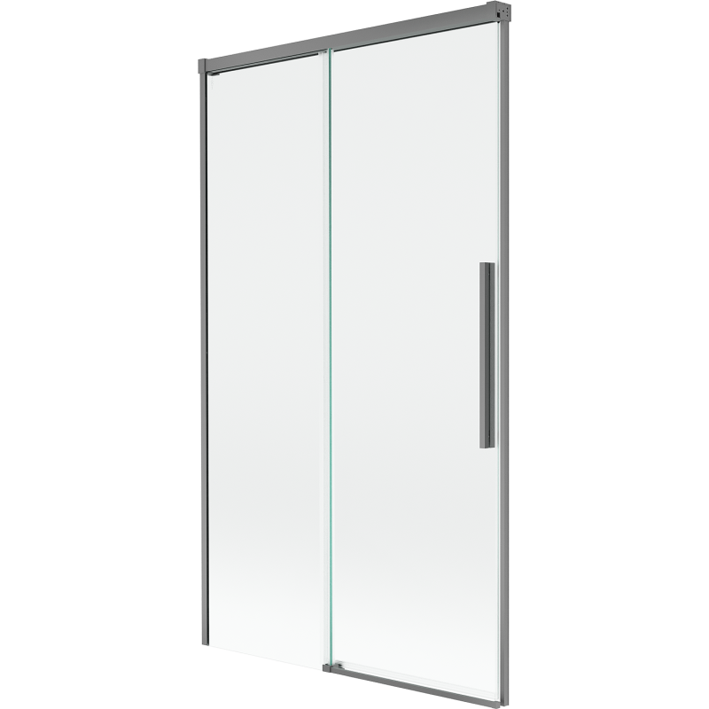 Mexen Rox mampara de baño deslizante de 2 paneles 100 x 150 cm, transparente, metal anodizado - 8C9-100-001-95-00