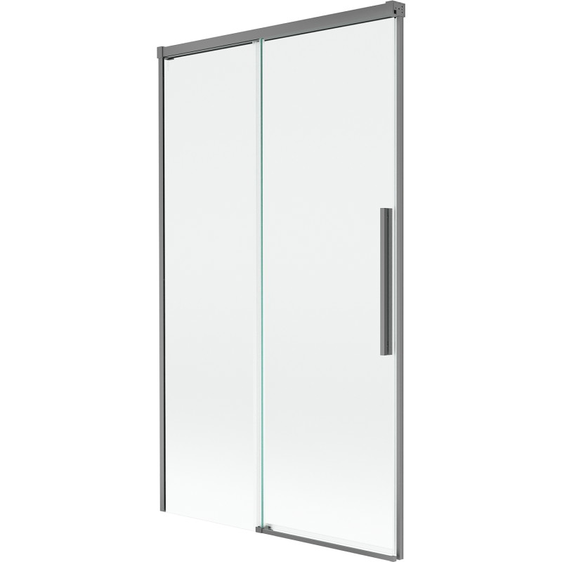 Mexen Rox tweevleugelig uitschuifbaar badscherm 100 x 150 cm, transparant, gun metal - 8C9-100-001-95-00