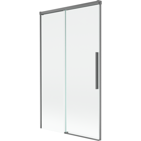 Mexen Rox 2-flügelige, verschiebbare Badewannenabtrennung 100 x 150 cm, transparent, Gun Metal - 8C9-100-001-95-00