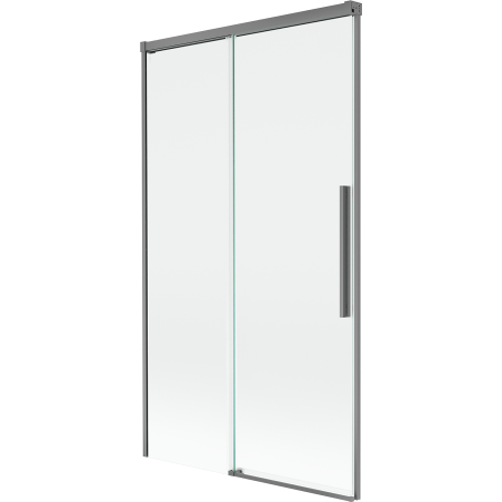 Mexen Rox mampara de baño deslizante de 2 paneles 100 x 150 cm, transparente, metal anodizado - 8C9-100-001-95-00