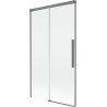 Mexen Rox tweevleugelig uitschuifbaar badscherm 100 x 150 cm, transparant, gun metal - 8C9-100-001-95-00