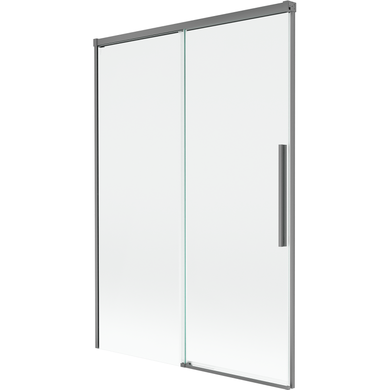 Mexen Rox Duschwand, 2-flügelig, 120 x 150 cm, transparent, Gun Metal - 8C9-120-001-95-00