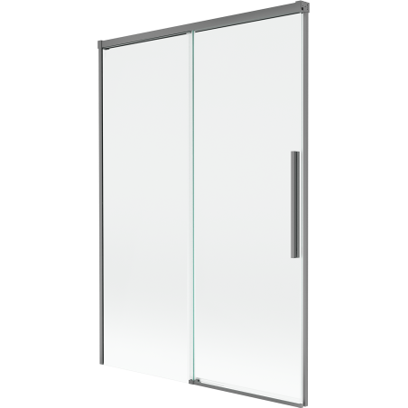 Mexen Rox Duschwand, 2-flügelig, 120 x 150 cm, transparent, Gun Metal - 8C9-120-001-95-00