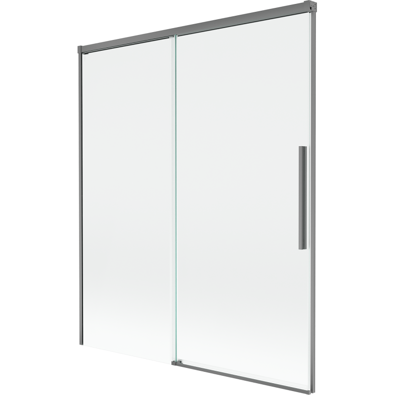 Mexen Rox Duschwand 2-flügelig, verschiebbar 140 x 150 cm, transparent, Gun Metal - 8C9-140-001-95-00