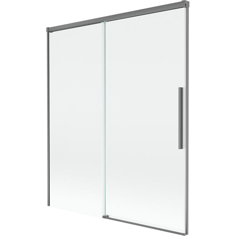 Mexen Rox parawan nawannowy 2-skrzydłowy rozsuwany 140 x 150 cm, transparent, gun metal - 8C9-140-001-95-00