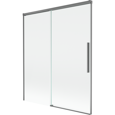 Mexen Rox Duschwand 2-flügelig, verschiebbar 140 x 150 cm, transparent, Gun Metal - 8C9-140-001-95-00