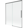 Mexen Rox parawan nawannowy 2-skrzydłowy rozsuwany 140 x 150 cm, transparent, gun metal - 8C9-140-001-95-00