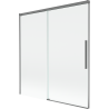 Mexen Rox Duschabtrennung, 2-flügelig, verschiebbar, 150 x 150 cm, transparent, Gun Metal - 8C9-150-001-95-00