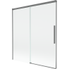 Mexen Rox parawan nawannowy 2-skrzydłowy rozsuwany 150 x 150 cm, transparent, gun metal - 8C9-150-001-95-00