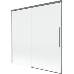 Mexen Rox klizni paravan za kadu s 2 krila 160 x 150 cm, proziran, pištoljski metal - 8C9-160-001-95-00