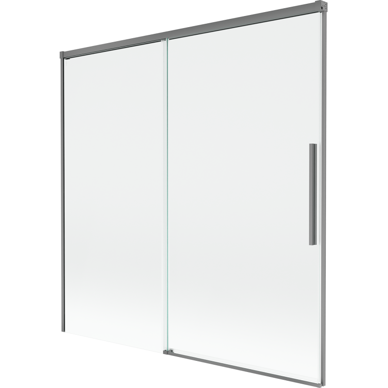 Mexen Rox Mampara de Ducha de 2 Hojas Deslizantes 160 x 150 cm, Transparente, Gun Metal - 8C9-160-001-95-00