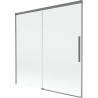 Mexen Rox tweedelige verschuifbare badwandscherm 160 x 150 cm, transparant, kanonnenmetaal - 8C9-160-001-95-00