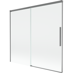 Mexen Rox divisória de duche de 2 painéis deslizantes 170 x 150 cm, transparente, metal arma - 8C9-170-001-95-00