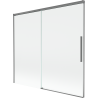 Mexen Rox Duschwand 2-flügelig, verschiebbar 170 x 150 cm, transparent, gun metal - 8C9-170-001-95-00