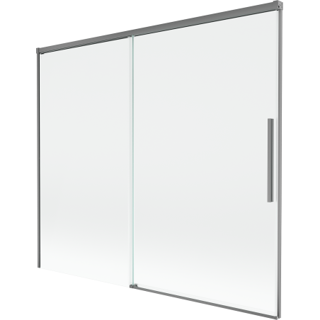Mexen Rox parawan nawannowy 2-skrzydłowy rozsuwany 180 x 150 cm, transparent, gun metal - 8C9-180-001-95-00