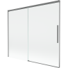 Mexen Rox Duschabtrennung für Badewanne, 2-flügelig, verschiebbar, 180 x 150 cm, transparent, Gun Metal - 8C9-180-001-95-00