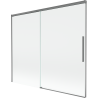 Mexen Rox parawan nawannowy 2-skrzydłowy rozsuwany 180 x 150 cm, transparent, gun metal - 8C9-180-001-95-00