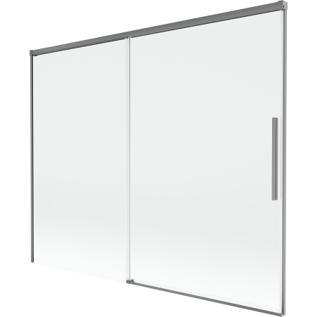 Mexen Rox Duschabtrennung für Badewanne, 2-flügelig, verschiebbar, 190 x 150 cm, transparent, Gun Metal - 8C9-190-001-95-00