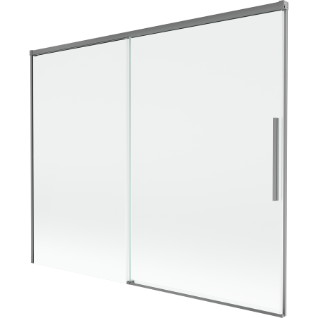 Mexen Rox parawan nawannowy 2-skrzydłowy rozsuwany 190 x 150 cm, transparent, gun metal - 8C9-190-001-95-00