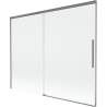 Mexen Rox Duschabtrennung für Badewanne, 2-flügelig, verschiebbar, 190 x 150 cm, transparent, Gun Metal - 8C9-190-001-95-00