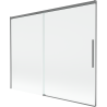 Mexen Rox parawan nawannowy 2-skrzydłowy rozsuwany 190 x 150 cm, transparent, gun metal - 8C9-190-001-95-00