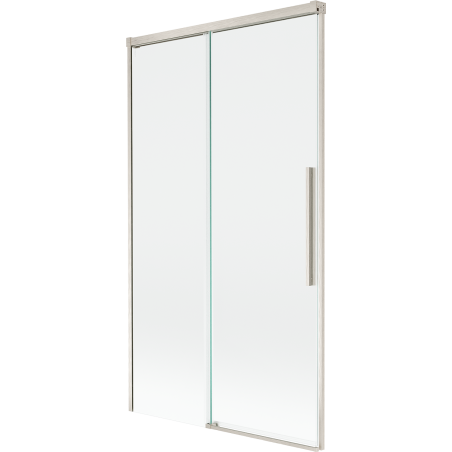 Mexen Rox mampara de bañera de 2 hojas correderas 100 x 150 cm, transparente, níquel cepillado - 8C9-100-001-97-00