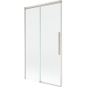 Mexen Rox Duschabtrennung 2-flügelig schiebbar 100 x 150 cm, transparent, gebürsteter Nickel - 8C9-100-001-97-00