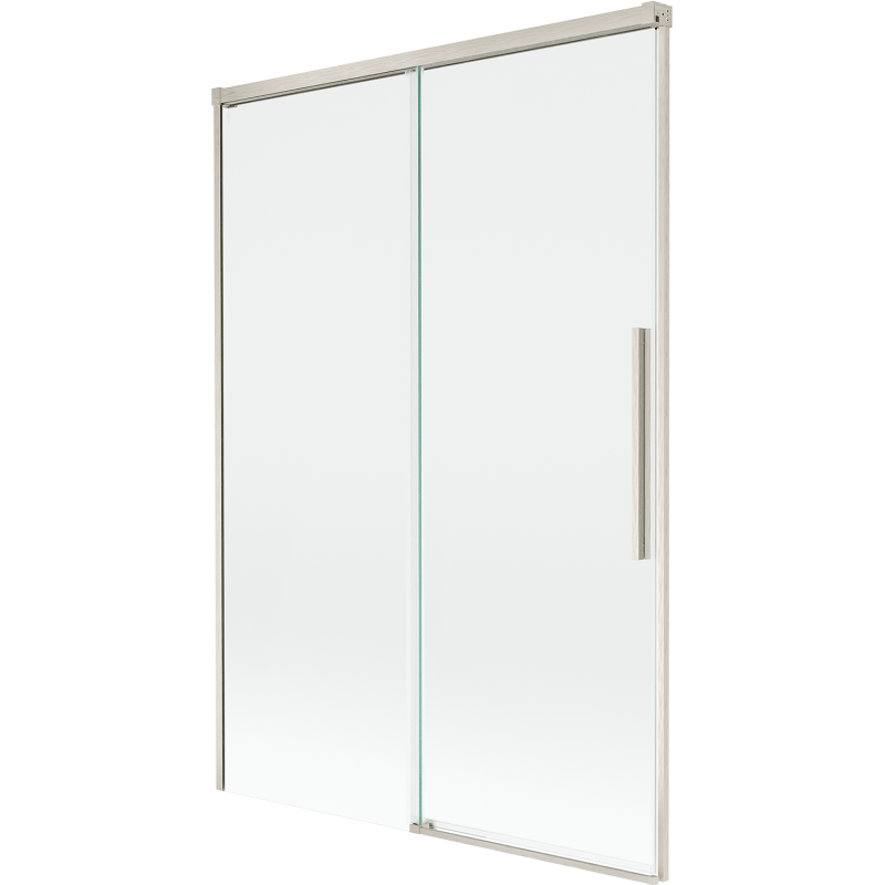 Mexen Rox painel de banho deslizante de 2 folhas 120 x 150 cm, transparente, níquel escovado - 8C9-120-001-97-00