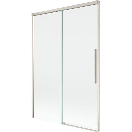 Mexen Rox Duschabtrennung 2-teilig verschiebbar 120 x 150 cm, transparent, gebürsteter Nickel - 8C9-120-001-97-00