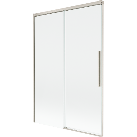Mexen Rox parawan nawannowy 2-skrzydłowy rozsuwany 120 x 150 cm, transparent, nikiel szczotkowany - 8C9-120-001-97-00